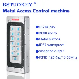 Keypads 3000 Users Metal Zinc Alloy RFID Access Control Digicode Keypad IP67 Waterproof Outdoor Card Reader Door Security DC1024V Coder