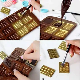 12 Even Chocolate Mold Silicone Mold Fondant Waffles Molds DIY Candy Bar Mould Cake Decoration Tools Kitchen Baking Accessories