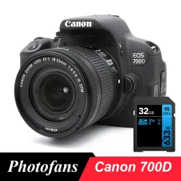 Tillbehör Canon 700D / Rebel T5i DSLR -kamera med 1855mm -objektiv