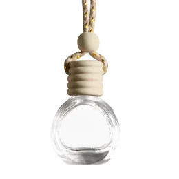 car hanging diffuser empty glass perfume bottles air freshener diffuser bottle pendant Fragrance Decor Accessories Auto Window Ornament (round)