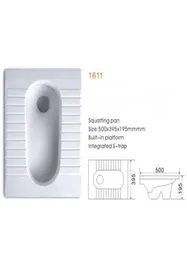 Squatting pan WC toilet 1611 Other Building Supplies Ceramic home squat bowl deodorant slippery bathroom sanitary ware6924481