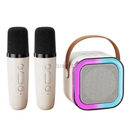 Microfones Bluetooth Wireless Alto-falante portátil de karaokê multifuncional com 2 Microfone Player Karaoke Machine for Kids Adults Home 240408