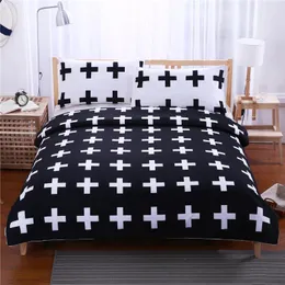 Sängkläder sätter Cammitever Cross Set King Printed Däcke Cover Home Textiles Microfiber Bedclothes 3-Piece