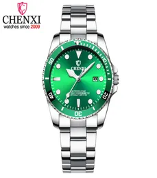 Chenxi Fashion Casual Assista Women Golden Luxury Quartz RESPOSTA Women039s Data Relógio Montre Femme Brand Wristwatches 2018 Novo XF3880575