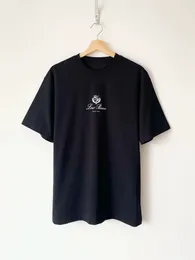 Men T Shirts Summer Cotton loro Round Neck Printed Short Sleeve T-shirt piana