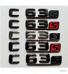 Cromado preto letters 3d badges emblemas emblema emblema emblema para mercedes benz c204 a205 s205 s204 w204 w205 c63s c63 s amg9266797