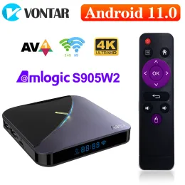 Box A95X F3 AIR II RGB TV Box Android 11AMLOGIC 4GB RAM 64GB 32GB 지원 듀얼 WiFi 4K 60FPS VP9 BT YouTube 미디어 플레이어 2GB 16GB