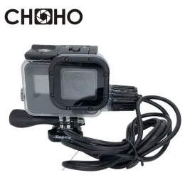 Telecamere Case impermeabili per alloggiamento immersione da 30m Guscio di protezione del cavo di ricarica per moto per GoPro Hero 5 6 7 Black New Go Pro Accessori