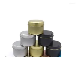 Garrafas de armazenamento 30pcs latas de vela recipientes de metal 4oz alimentos vasos de doces