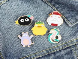 Cartoon Totoro ENAMEL BROOCHES PIN FOR Women Fashion Dress Coat Shirt Demin Metal Funny Brosch Pins Badges Promotion Gift 2021 New2868696