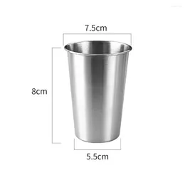 Mugs 240-500ml Stainless Steel Beer Cup Portable Drinking For Camping Hiking Party Coffee Milk Tea Whisky Gold Cups