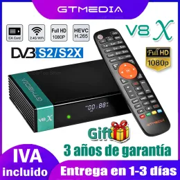 Box Full HD Gtmedia V8X Спутниковый приемник V7 S2X DVBS2X Встроенный Wi -Fi H.265 Обновление Gtmedia V8 Nova V9 Prime Отправка из Испании