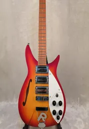 325 Länge mit kurzer Maßstab 527 mm 6 Sning Sunburst E -Gitarre Bigs Tremolo Gloss Paint Fingerboard 5 Grad Winkel Kopfstock3136822