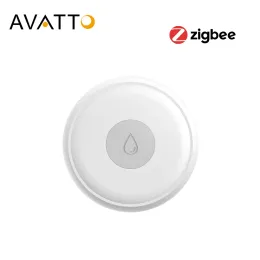 Detektor Avatto Tuya Zigbee vattenläckasensor, vattenläckedetektor, SmartLife App Notification Alerts, Water Flood Leak Alarm Home Security