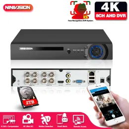 Registratore Face Rilevamento umano WiFi P2P Visualizza 8CH AHD 4K Sorveglianza DVR NVR 8 CANNEL 8 MP fino a 16CH 1080p Video Registratore DVR DVR