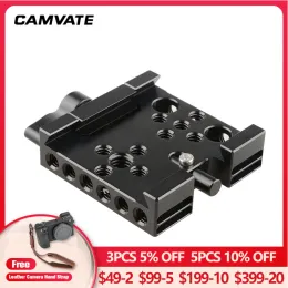 Monopods Camvate Manfrotto Baseplate Quick Release Plate Slidein 스타일 1/4 "20 스레드 나사 Manfrotto 577/ 501/ 701/ 504 삼각대