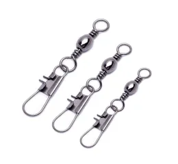 Swivels Interlock Snap Fishing Lure Tackles Gear Accessories Connector Copper Swivels Pin Bearing Rolling Solid Fish Tool2740039