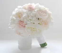 맞춤형 아이보리 웨딩 부케 웨딩 꽃 신부 부케 인 Peonias Bouquet Artificiales Bruidsboeket Buque Casamento High 5773440