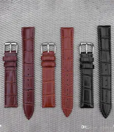 factory whole Unisex fashion slub embossed Watch Band Strap Push Needle Buckle Leather 3 colors black Brown Tan Steel clasp 121453006