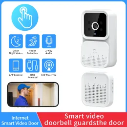 Intercom Visual Doorbell, telefon komórkowy, Twoway Intercom, Wi -Fi bezprzewodowe, inteligentne ładowanie dzwonków do drzwi, Ultra Long Range, Longdistance,