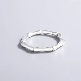 クラスターリングAestethic Elegant Jewellery Mini Bamboo Peute Fresh 925 Silver Color resizableオープニング997