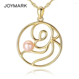 Naszyjniki wisiorek joymark etniczny styl biały różowy słodkowodna perła s925 srebrny łańcuch Naszyjnik Wysokiej jakości biżuteria JPN326