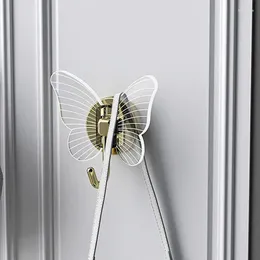 Haken Badezimmer Haken ohne Bohrdekorative Schaden an Wänden Kleber Organizer Innovativer Design Schmetterling