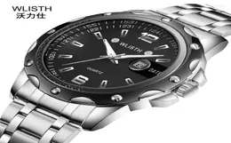腕時計2022 Wlisth Steel Band Men39s Watch防水式カレンダービジネスQuartz Luxury Watches98376239489058