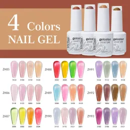 Gel Arte Clavo 4PCS/SET Jelly Color Nail Gel Polish Set Base Top Coat Varnish Soak Off UV Gel LED Semi Permanent All For Manicure