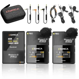 Microfoni COMICA BOOMXD PRO 2.4G Microfono wireless per la fotocamera DSLR del telefono PC YouTube Streaming a doppio canale Wireless Lapel Android MIC