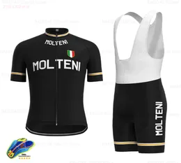 Men039S Retro Black Cycling Jersey Ställ korta ärmar Kläddräkt QuickDrying Summer utomhus sportkläder HOMBRE5160208