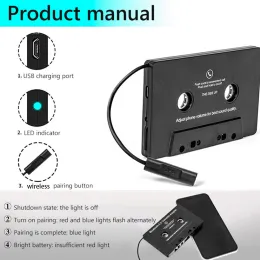 Spieler Universal Cassette Bluetooth Compatible 5.0 Audio Car Tape Aux Stereo -Adapter mit Mikrofon für iPod iPhone mp3 Aux Kabel -CD -Player