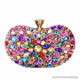 Bolsas de noite DG PEAFOWL Multi Color Partry Bags Crystal Women Evening Metal Rangren