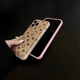 Handy -Koffer -Fall Designer iPhone für 15 Pro Max -Kartenhalter 14 13 12 11 x XR XS plus Luxus 3D -Präge Mobile Cover Q240408