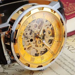 15 Colors Winner Roman Digital Hollow Belt Manual Mechanical Watch