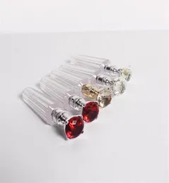 Contenitori di lucidalabbra mini cosmetici da 2 ml di lucidalabbra olio rossetto vuoto olio riempibile a forma di diamante trasparente spazzole per labbra limpide.