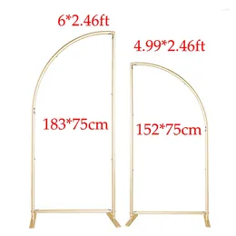 Party Decoration Metal Half Arch Backdrop Stand Combo Golden Duo Birthday Wedding Moon Floral Frame Arbor Display