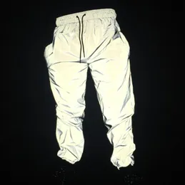 Drop Shipper Outdoor Jogger Männer reflektierende Hosen Männer039s Hip Hop Frauen tanzen Nachtleuchte glänzende Blink Lon8820124