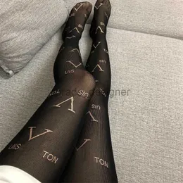 Women Socks Hosiery Silk Strumps Designer Jumpsuit Mesh Pants Sexy Netherstock Fashion Pantyhose L Brand Long Stocking 2 Styles Mesh Socks with Box