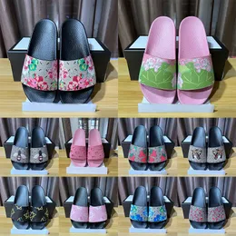 Floral Animal Prints Fashion Designer Sandals Womens Mens Cloud Bottoms Slides Red Blue Pink Black Flat Mules Slippers Beach Shoes Flip Flops Sliders Size 36-45