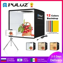 Material Puluz Photo Studio Light Box, Photography Lightbox, Photo Studio Shooting Tent Box Kit, Dimble Softbox med 6/12 färger Backdrop