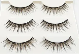 3D15 Exaggerated Color False Eyelashes Brown Black Cross Messy Thick 3D Fake Eyelashes Latin Show Makeup Tools Eye Lashes1721438