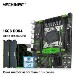 Placas -mãe hinist x99 combo placa -mãe xeon e5 2640 v3 kit cpu lga 20113 2*8gb = 16gb ddr4 ram suport nvme sata m.2 usb 3.0 pr9