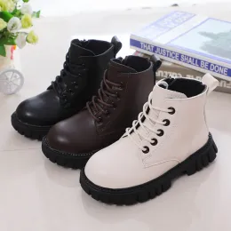 Boots 2022 Children Boots Autumn Winter New Children's Army Boots Children's Korean Short Boots British Boots for Kids Girls Snow Shoe