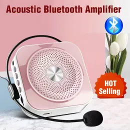 Megaphon Mini Bee Megaphon tragbare Ladung Bluetooth4.0 Kompatibler Megaphon mit Lavalier -Mikrofon Taille Hanging Voice Amplifier TF