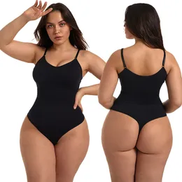 Bodysuit för kvinnor mage Kontrollera formkläder kropp shaper sömlös spaghettirem