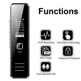 Spieler professionelle Sprachkontrolle Smart Voice Recorder Fidelity Rauschen Reduktion Digital Rekordstift Dictaphone Tragbarer Mp3 WMA Player