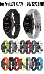 26 22 22mm Silicone Quickfit Watch Band tiras para Garmin Fenix 7x 7 7s Instinto solar 2 6 6x Pro 5x Descent Epix Gen2 Fenix3 HR EN3931150