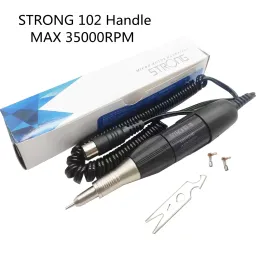 Drills For all STRONG210 90 211 204 Marathon Nail Polish Polishing machines Handle at 35000rpm,Strong 102 Electric nail drill handpiece