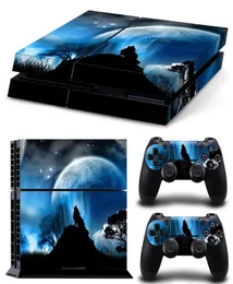 Wolf Style Vinyl Skin Decoration Stick para Sony PS4 PlayStation4 Console e 2 Controladores Acessório de videogame6883662